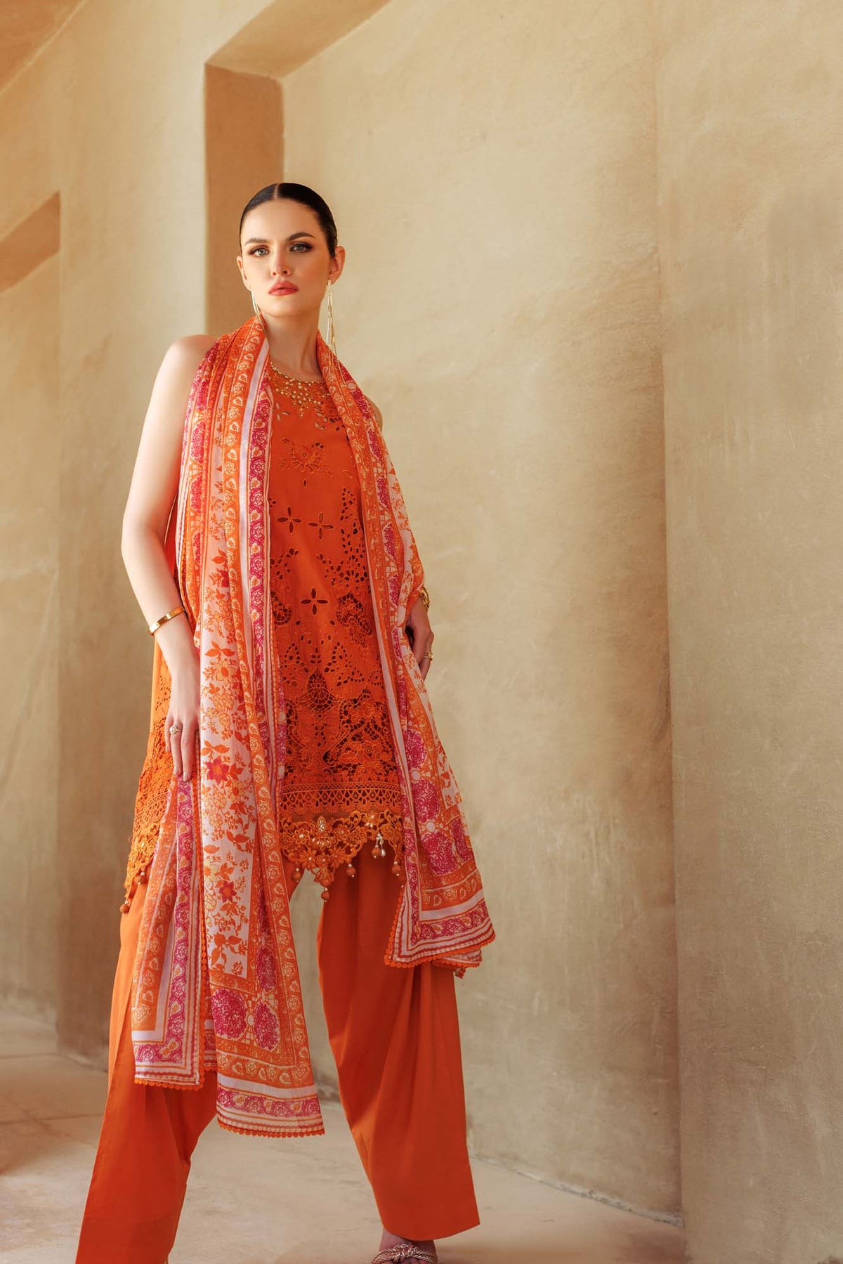 Noor By Saadia Asad | Eid Handwork Laserkari Lawn 24 | D11 - Designer Dress with Intricate embroidery and embellishments. Shop elegent wedding dress at Maria Faisal.