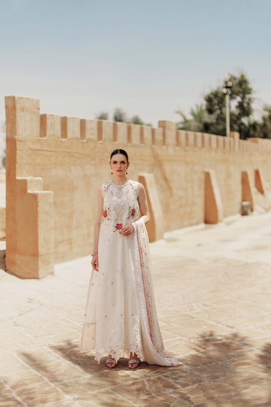 Noor By Saadia Asad | Eid Handwork Laserkari Lawn 24 | D9 - Designer Dress with Intricate embroidery and embellishments. Shop elegent wedding dress at Maria Faisal.
