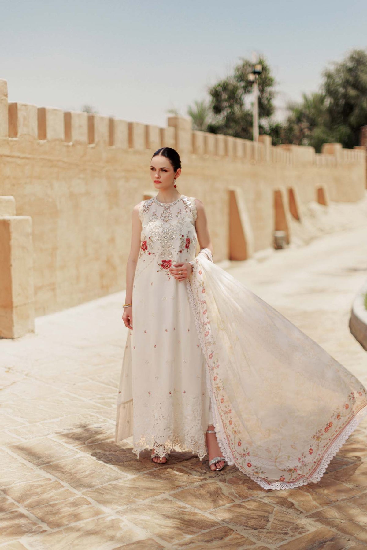Noor By Saadia Asad | Eid Handwork Laserkari Lawn 24 | D9 - Designer Dress with Intricate embroidery and embellishments. Shop elegent wedding dress at Maria Faisal.