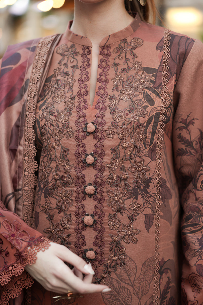 Rangrasiya | Lifestyle Winter Edit 25 | Grace - Casual Dress - available at Maria Faisal in UK and USA.