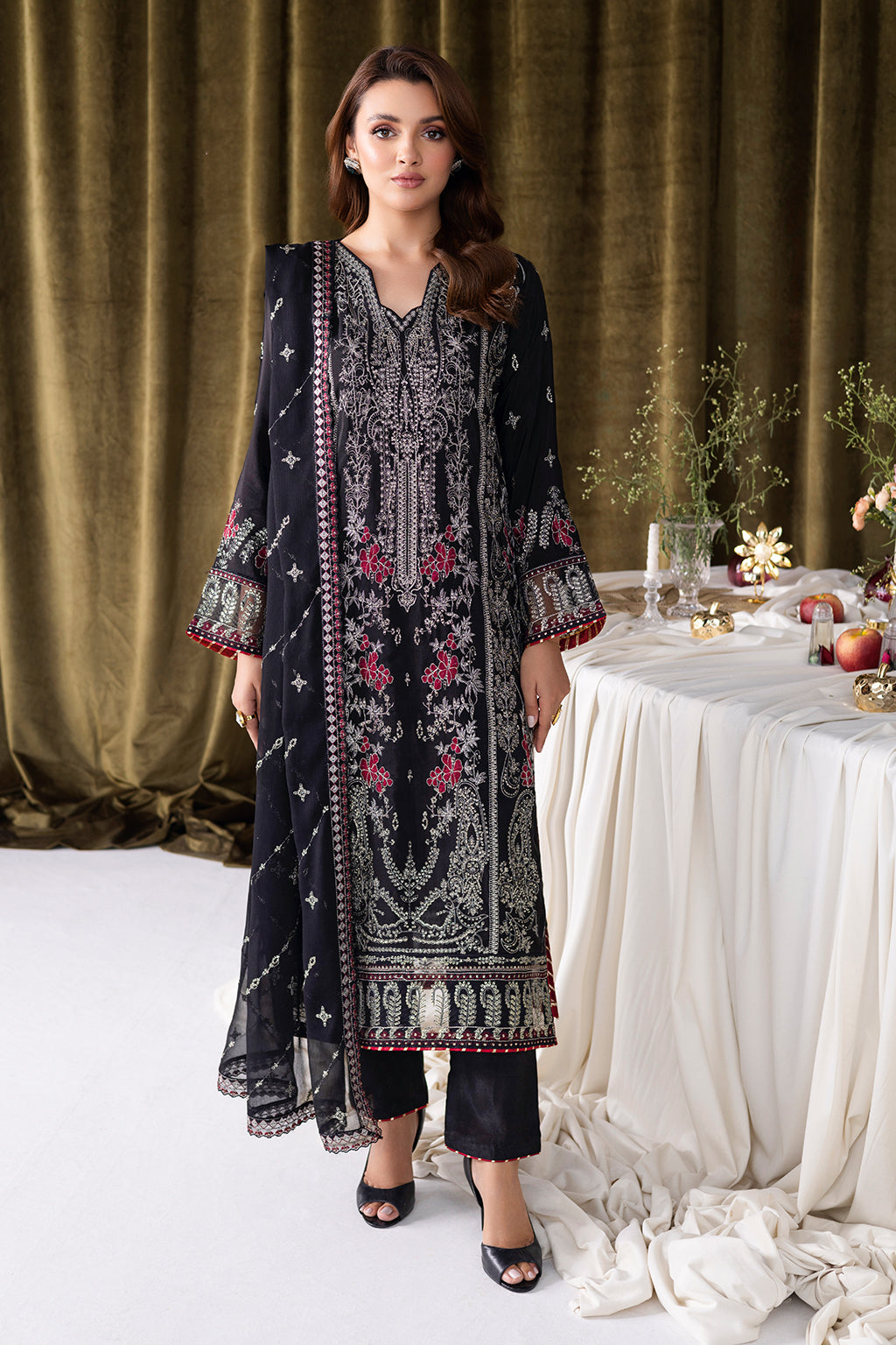 Ramsha | Aangan Luxury Raw silk | AA-105 - Formal Dress - available at Maria Faisal in UK and USA.