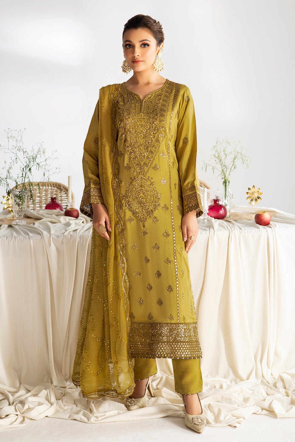 Ramsha | Aangan Luxury Raw silk | AA-102 - Formal Dress - available at Maria Faisal in UK and USA.