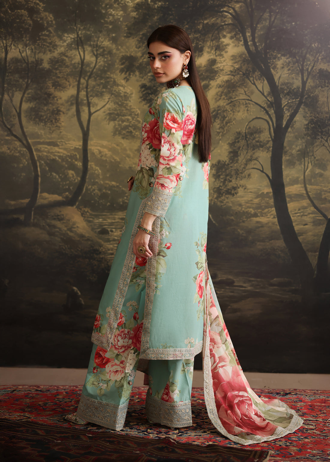 Humjoli | Rehana Luxury Collection | AQUA PINK - Ladies Clothes - Maria Faisal