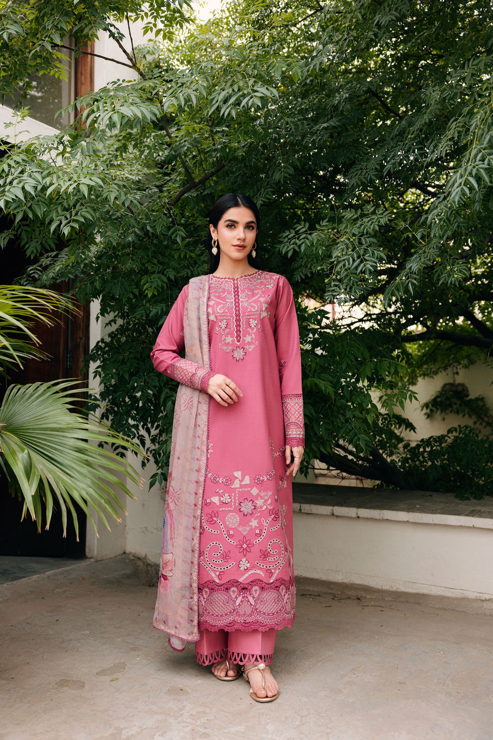 Florent | Festive Luxury Lawn 26 | FZF - 5B - Luxury Dress - available at Maria Faisal in UK and USA.