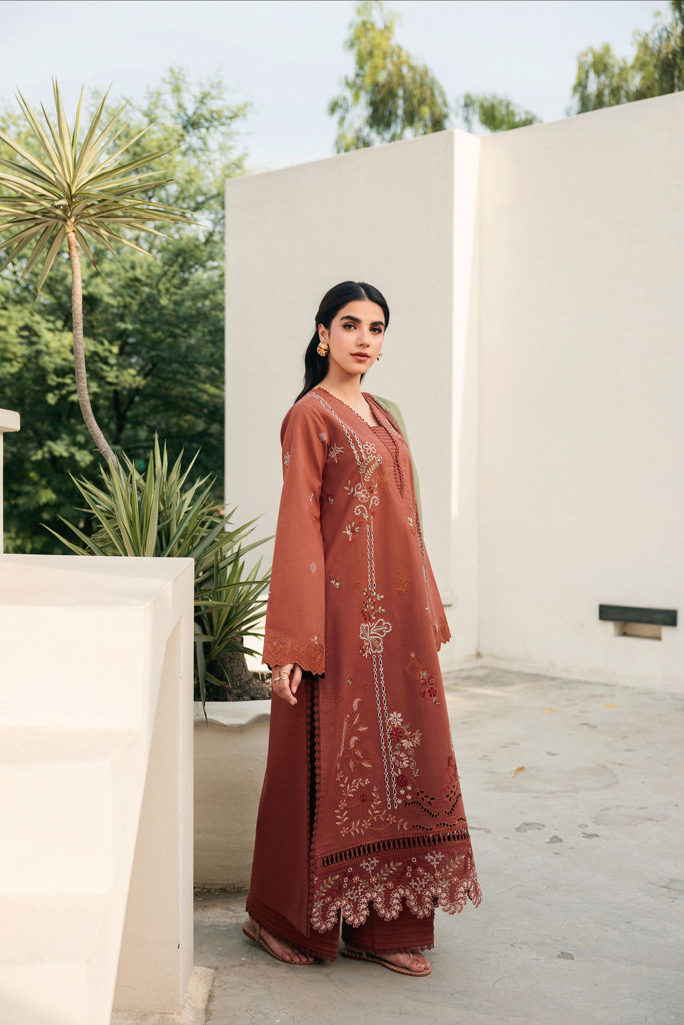 Florent | Festive Luxury Lawn 26 | FZF - 6B - Luxury Dress - available at Maria Faisal in UK and USA.