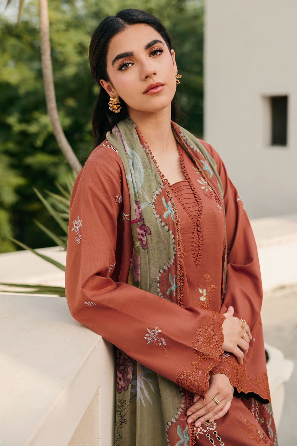 Florent | Festive Luxury Lawn 26 | FZF - 6B - Luxury Dress - available at Maria Faisal in UK and USA.