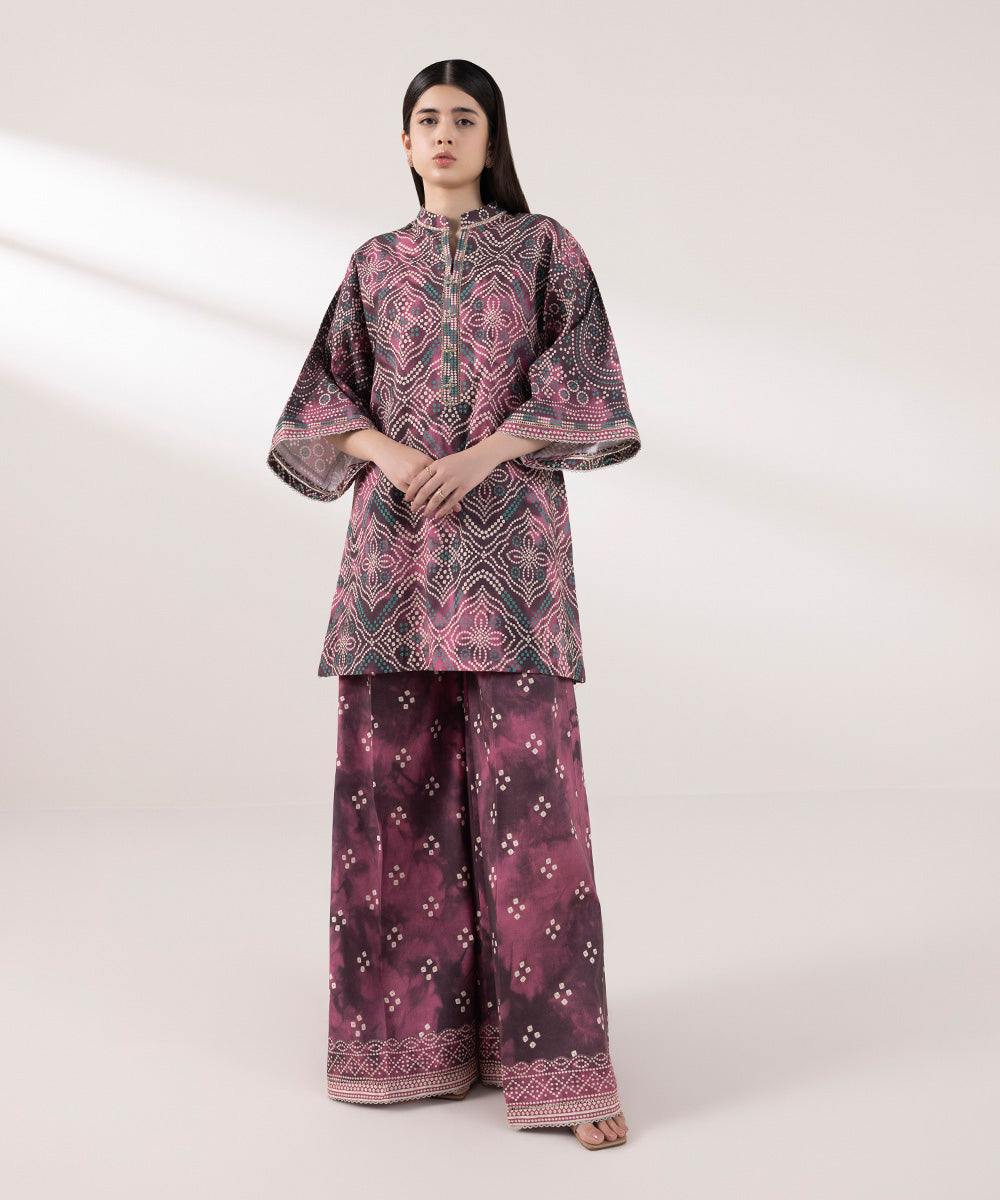 Sapphire | Intermix 2024 | Cambric Suit S-48 - Designer Dress with Intricate embroidery and embellishments. Shop elegent wedding dress at Maria Faisal.