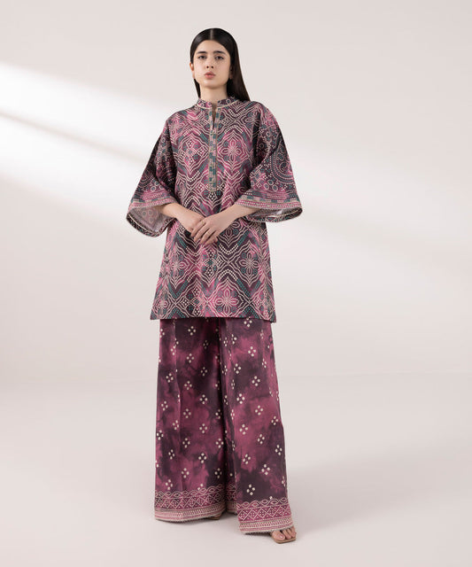 Sapphire | Intermix 2024 | Cambric Suit S-48 - Designer Dress with Intricate embroidery and embellishments. Shop elegent wedding dress at Maria Faisal.