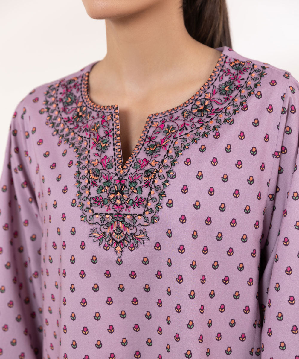 Sapphire | Intermix 2024 | Cambric Suit S-32 - Designer Dress with Intricate embroidery and embellishments. Shop elegent wedding dress at Maria Faisal.