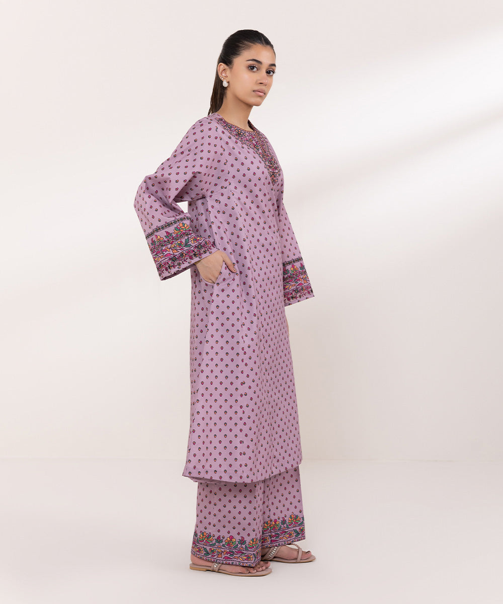 Sapphire | Intermix 2024 | Cambric Suit S-32 - Designer Dress with Intricate embroidery and embellishments. Shop elegent wedding dress at Maria Faisal.