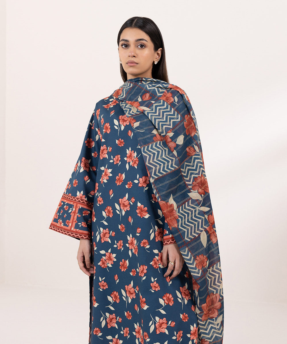 Sapphire | Intermix 2024 | Cambric Suit S-25 - Designer Dress with Intricate embroidery and embellishments. Shop elegent wedding dress at Maria Faisal.