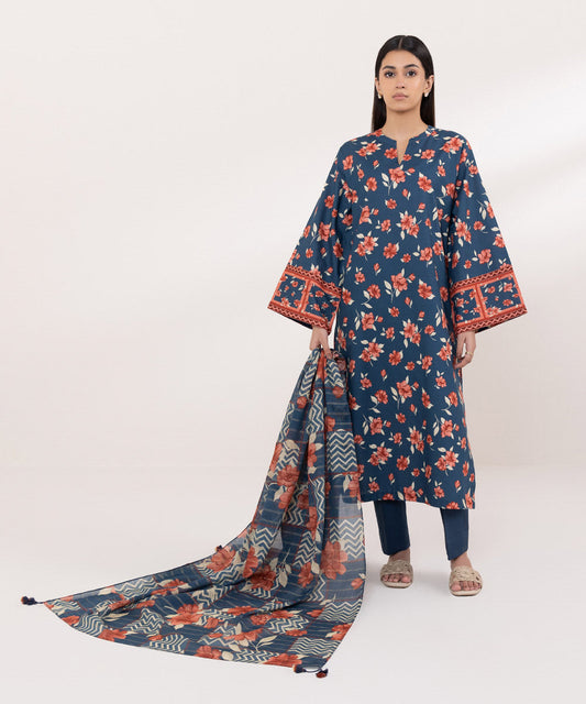 Sapphire | Intermix 2024 | Cambric Suit S-25 - Designer Dress with Intricate embroidery and embellishments. Shop elegent wedding dress at Maria Faisal.