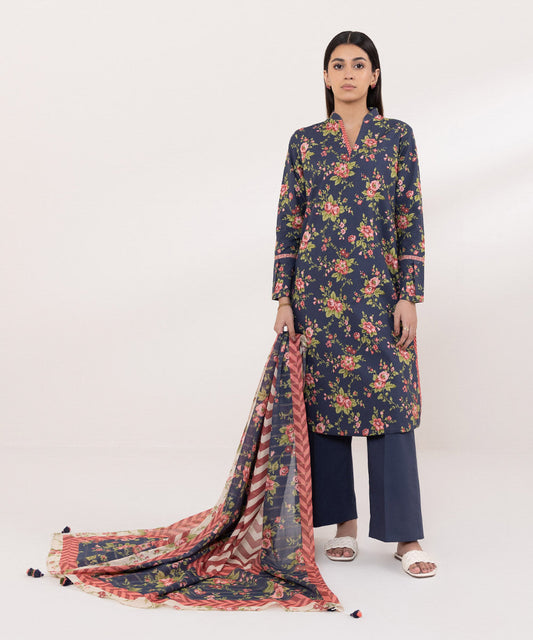Sapphire | Intermix 2024 | Cambric Suit S-26 - Designer Dress with Intricate embroidery and embellishments. Shop elegent wedding dress at Maria Faisal.
