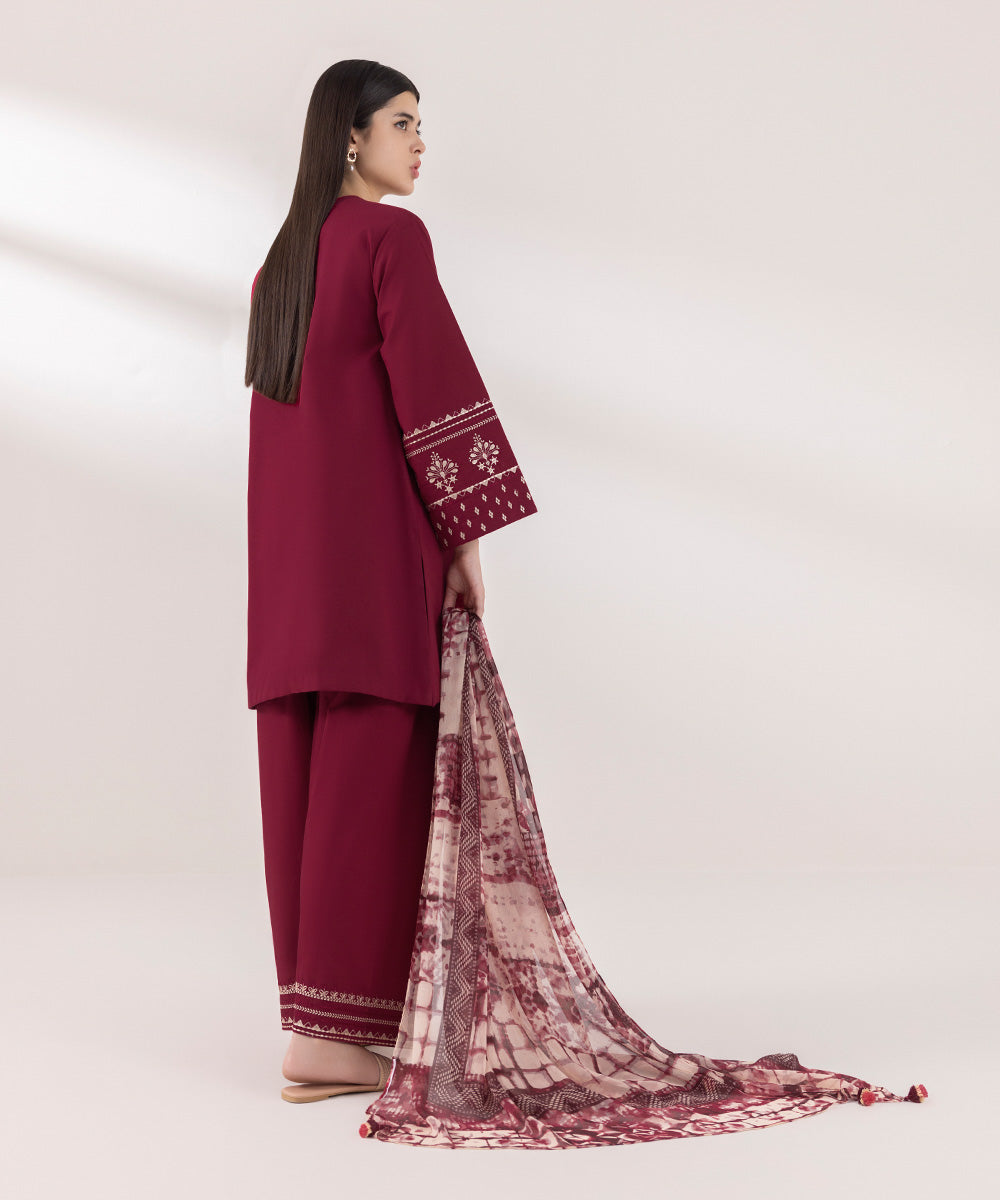 Sapphire | Intermix 2024 | Cambric Suit S-42 - Designer Dress with Intricate embroidery and embellishments. Shop elegent wedding dress at Maria Faisal.