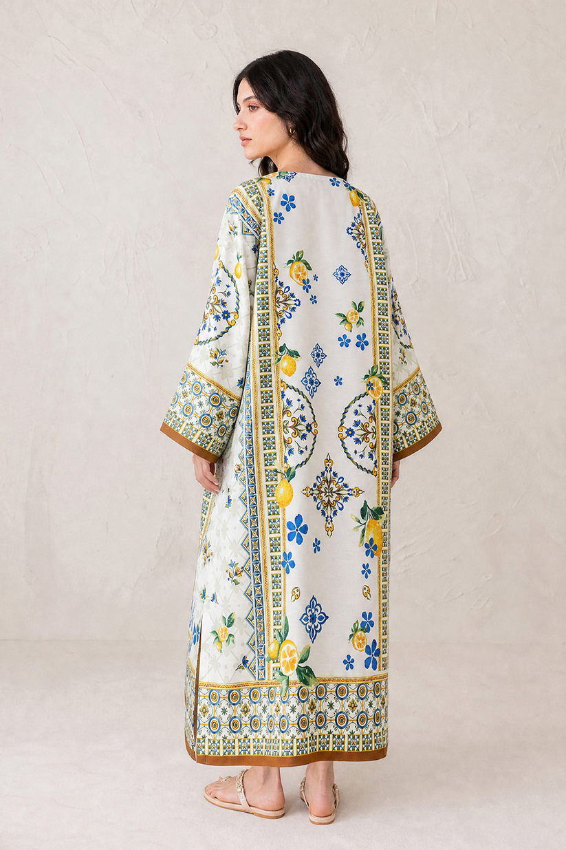 Saad Shaikh | Ease Fall Edit 26 | D-01 Kaftan - Casual Dress - available at Maria Faisal in UK and USA.