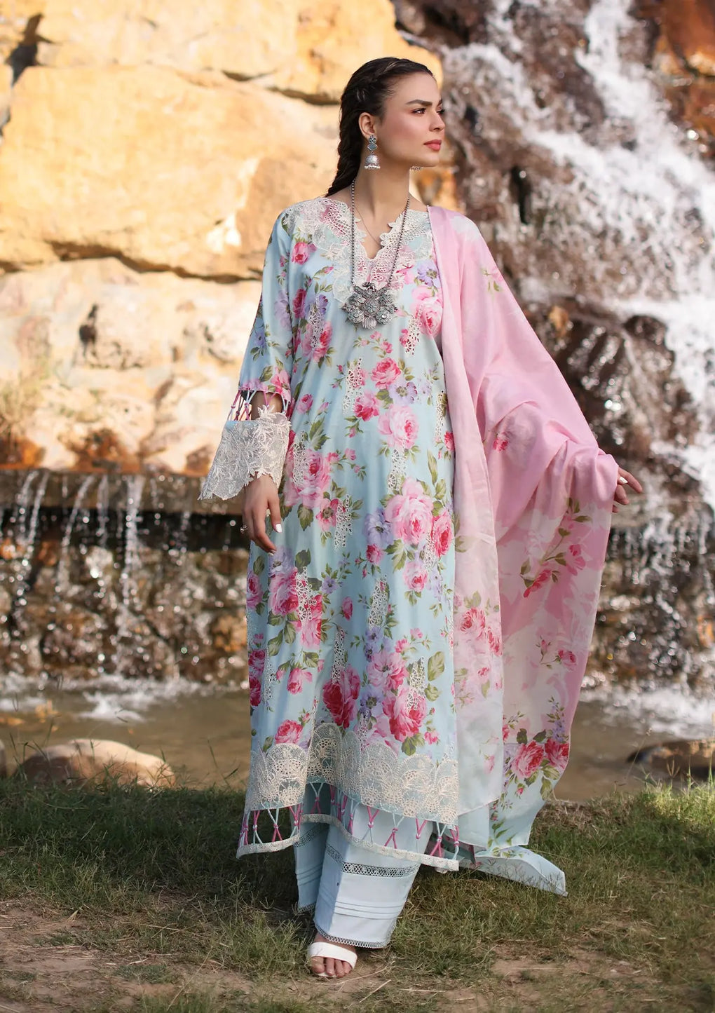Elaf Premium | Prints Chikankari 24 | 04B GLACIELLA - Waniyas