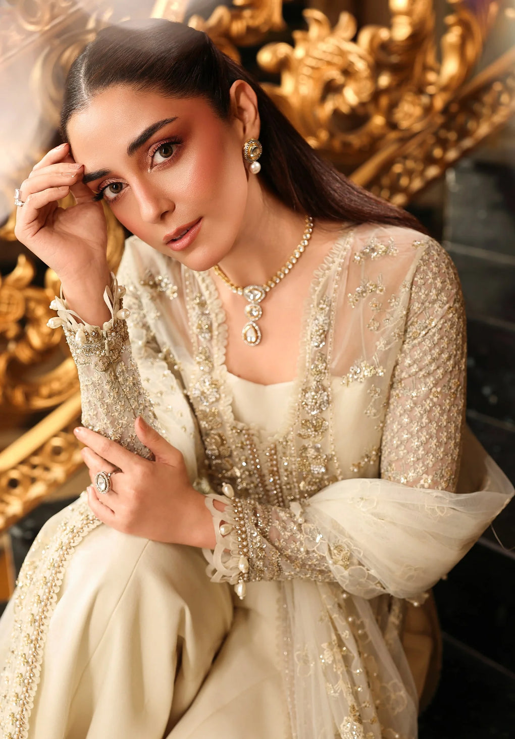 Elaf Premium | Stardom Formal Handwork 25 | ESH-01 CELESTIA - Formal Dress - available at Maria Faisal in UK and USA.