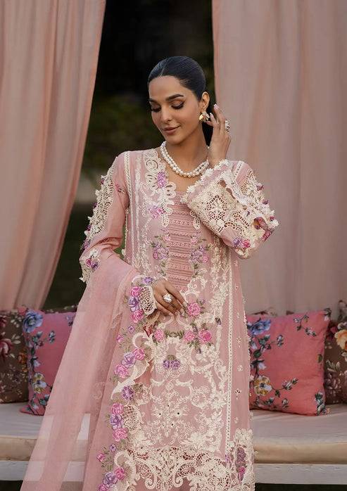 Kahf Premium | Luxury Lawn 25 | KLR-09 Bellerose by Maria Faisal - Registered Vendor of : Kahf Premium - type : Ladies Clothes - 100% original wedding dresses