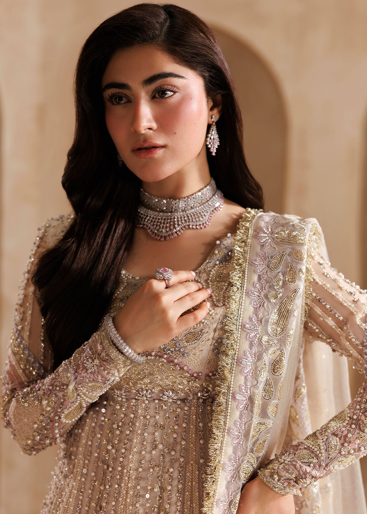 Sardinia | Bridal Edit 26 | SABRINIA - Bridal Dress - available at Maria Faisal in UK and USA.