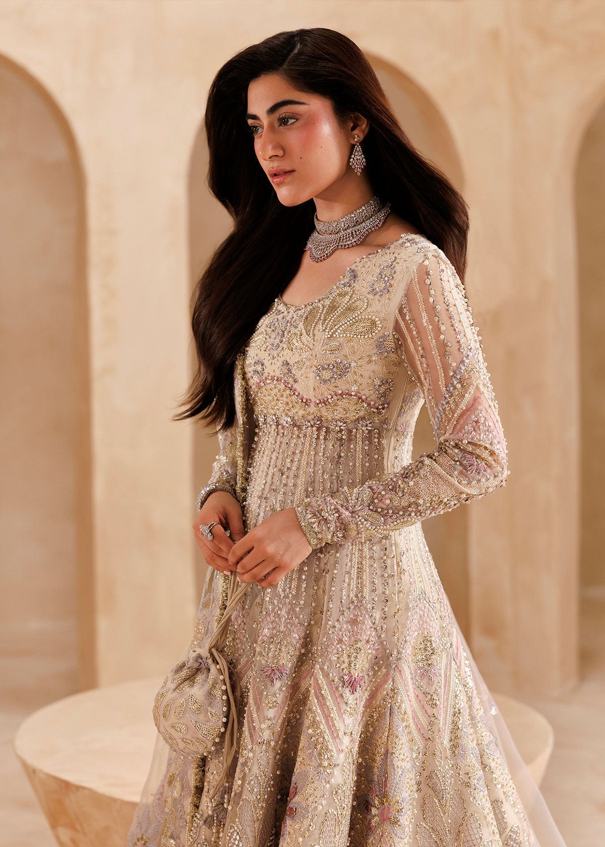 Sardinia | Bridal Edit 26 | SABRINIA - Bridal Dress - available at Maria Faisal in UK and USA.