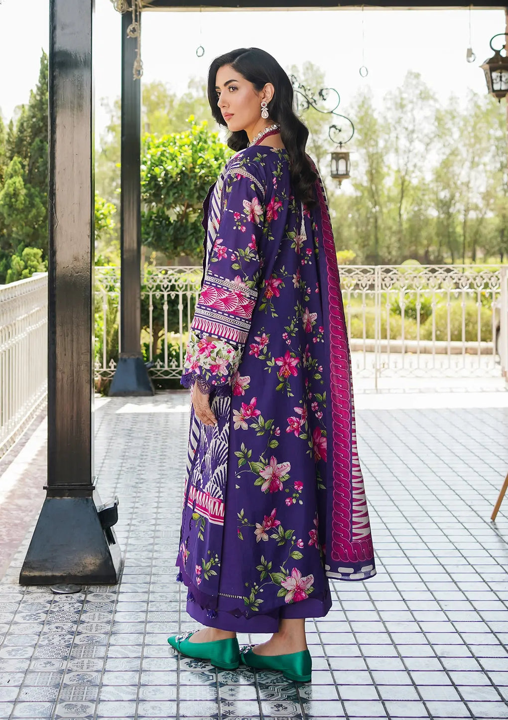 Elaf Premium | Printed Collection 24 | EEP-02B - Bloomie - Waniyas