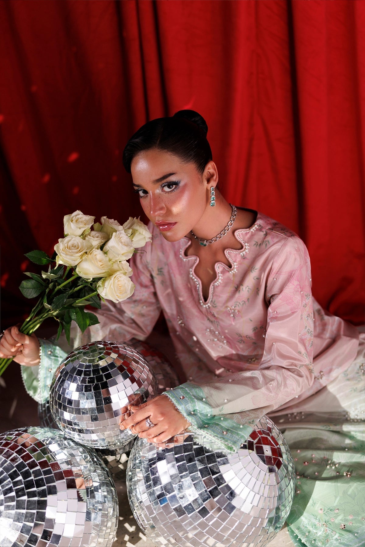 Rangrasiya | Luxe Silk 26 | Zelie - Luxury Dress - available at Maria Faisal in UK and USA.