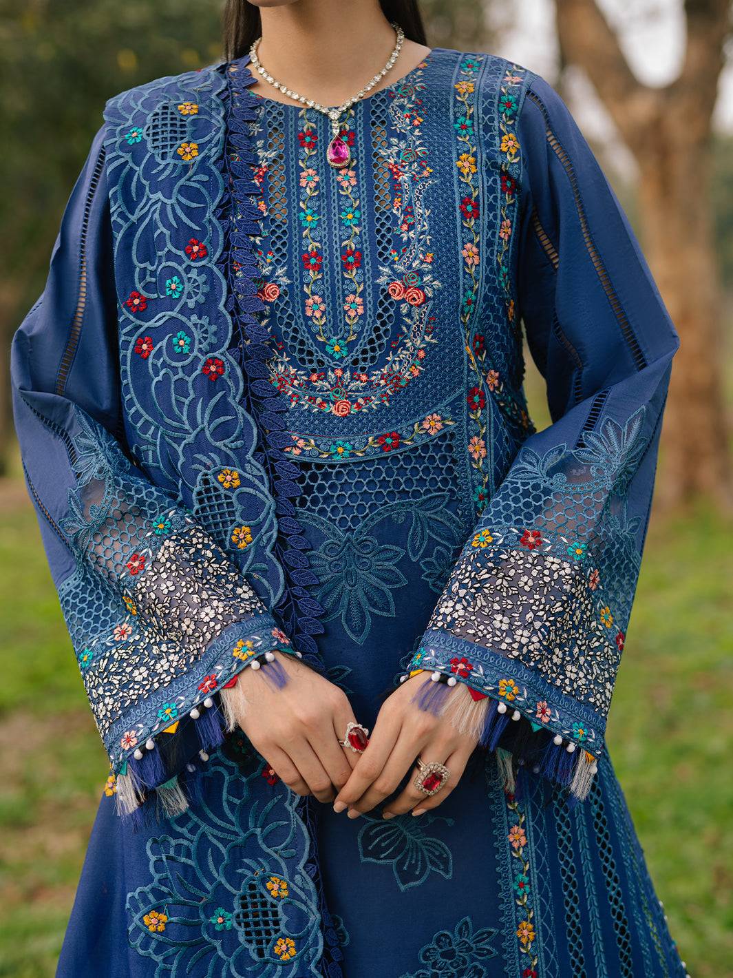 Bin Ilyas | Freesia Embroidered Lawn 25 | 102 - B by Maria Faisal - Registered Vendor of : Bin Ilyas - type : Ladies Clothes - 100% original wedding dresses