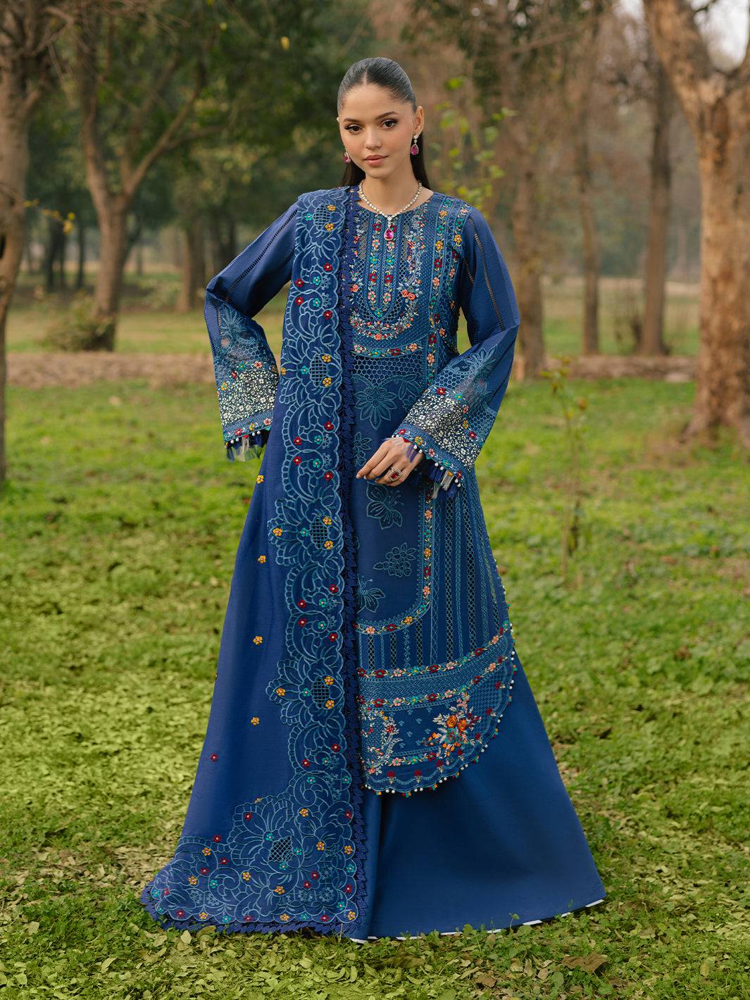 Bin Ilyas | Freesia Embroidered Lawn 25 | 102 - B by Maria Faisal - Registered Vendor of : Bin Ilyas - type : Ladies Clothes - 100% original wedding dresses