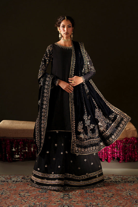 Iznik | Velvet 25 | IV-72 Embroidered Velvet - Formal Dress - available at Maria Faisal in UK and USA.