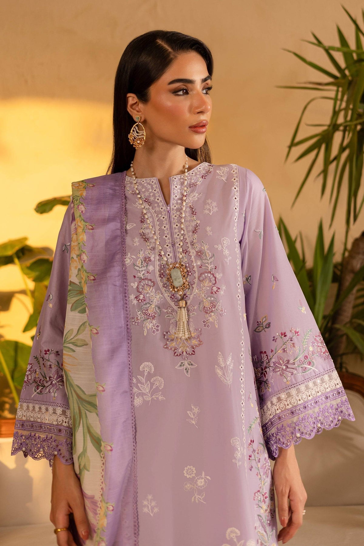 Batik | Nyra Embroidered Summer Solids | Rufna by Maria Faisal - Registered Vendor of : Batik - type : Ladies Clothes - 100% original wedding dresses