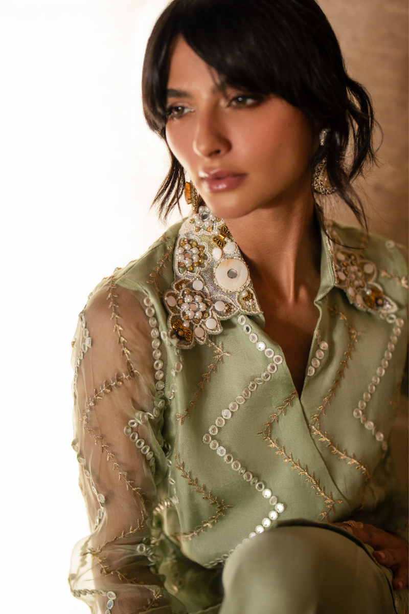 Sana Abbas | Zalea Formals | RENEEV - Formal Dress - available at Maria Faisal in UK and USA.