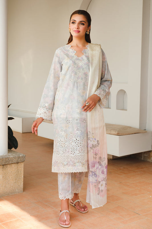 Baroque | Luxury Pret 24 | LAWN UF-657 - Designer Dress with Intricate embroidery and embellishments. Shop elegent wedding dress at Maria Faisal.