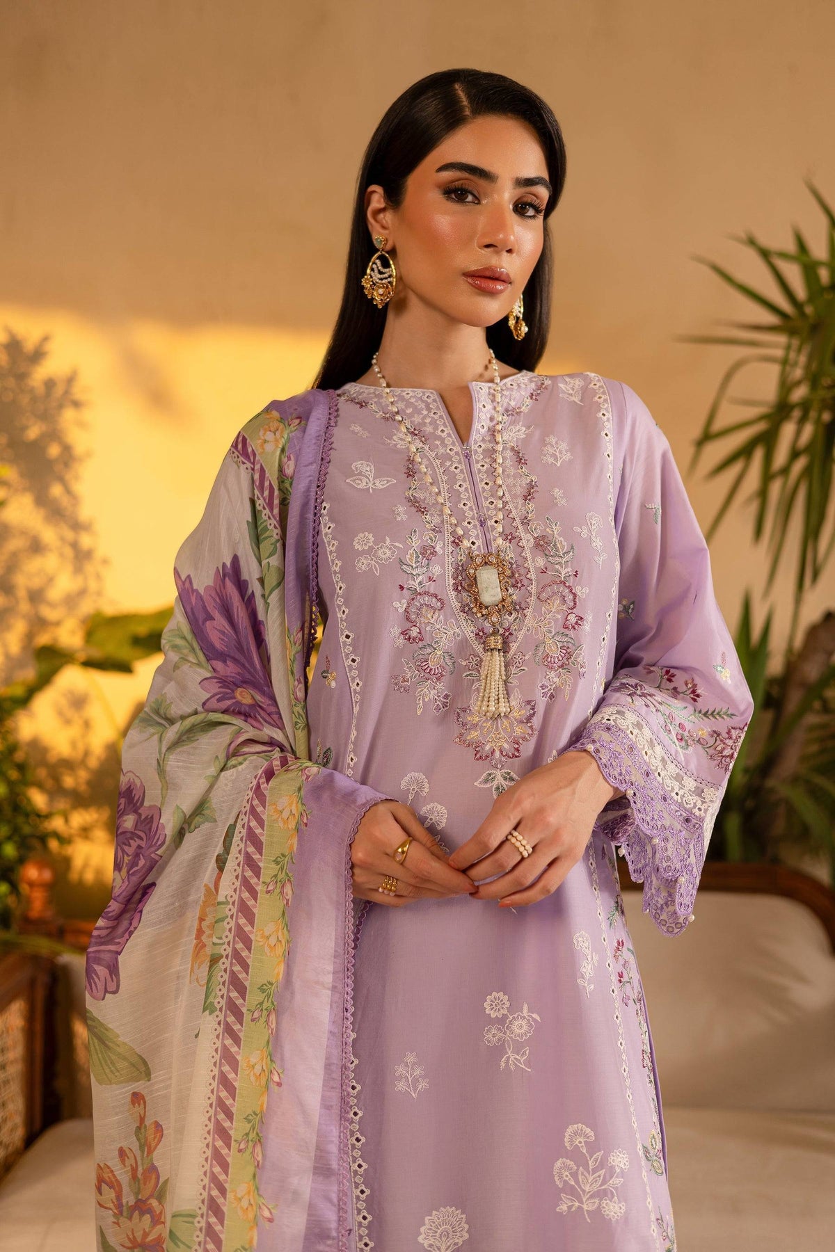 Batik | Nyra Embroidered Summer Solids | Rufna by Maria Faisal - Registered Vendor of : Batik - type : Ladies Clothes - 100% original wedding dresses