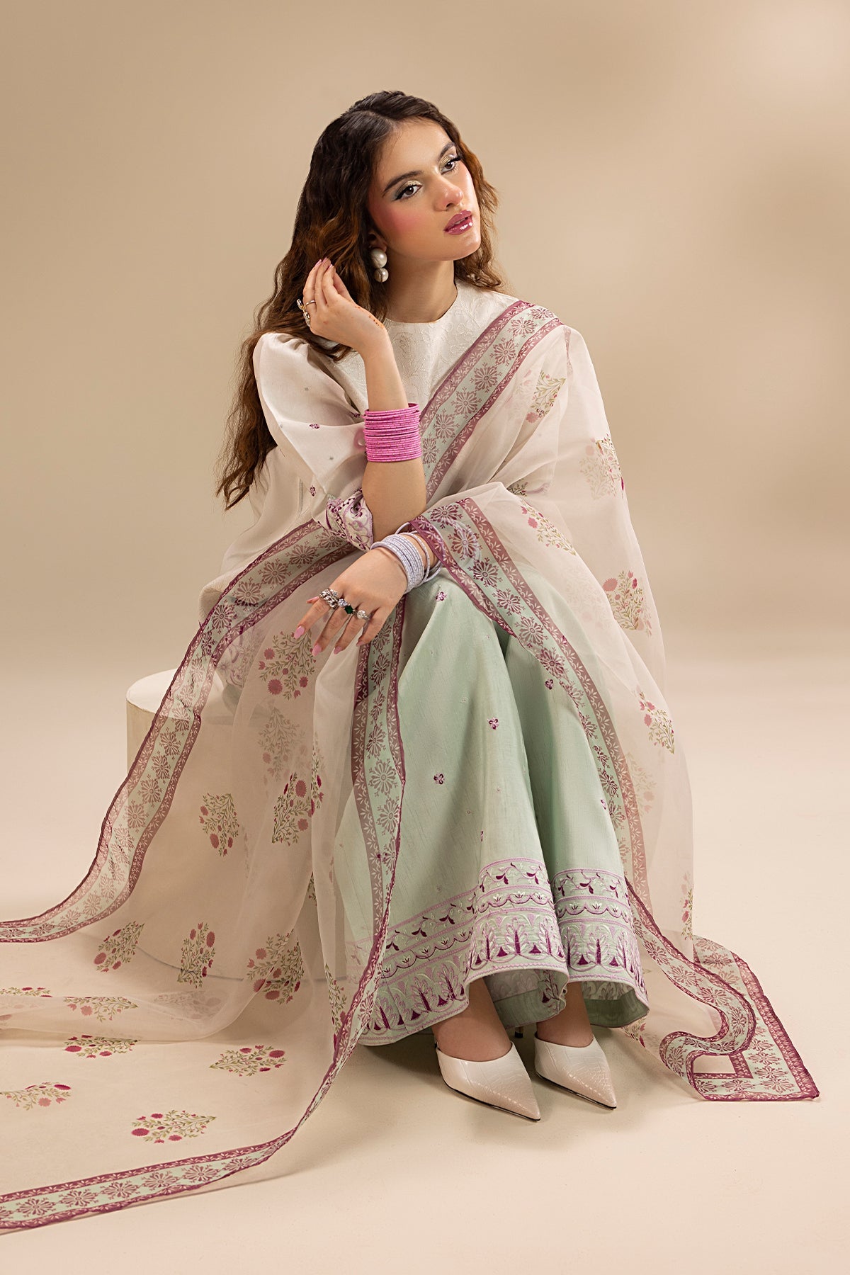 Erum Khan | Lillia Summer Edit | Pearl Blush by Maria Faisal - Registered Vendor of : Erum Khan - type : Ladies Clothes - 100% original wedding dresses
