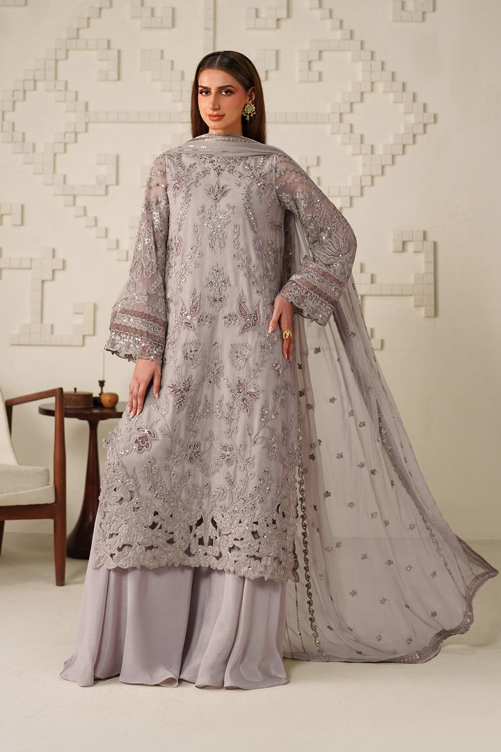 Iznik | Chinon Chiffon | UE-618 - Dress - available at Maria Faisal in UK and USA.