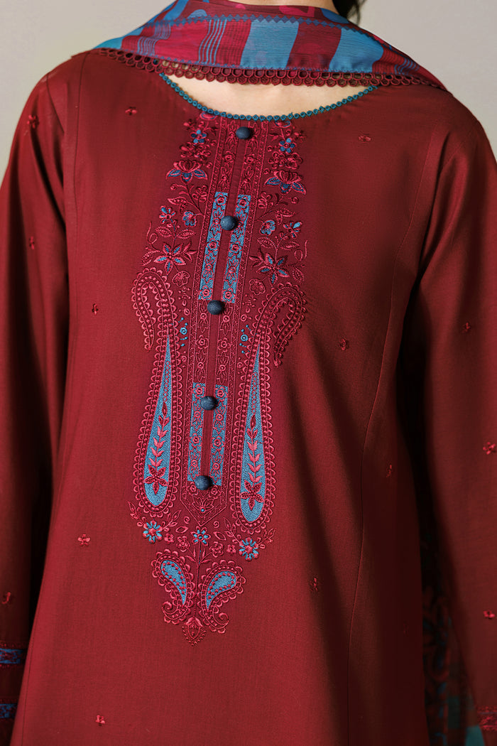 Farasha | Summer Melody 26 | Cherry Charm - Casual Dress - available at Maria Faisal in UK and USA.