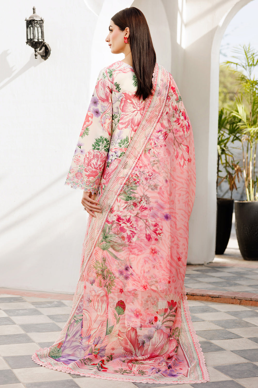 Farasha | Printed Essentials | Ivory Petal