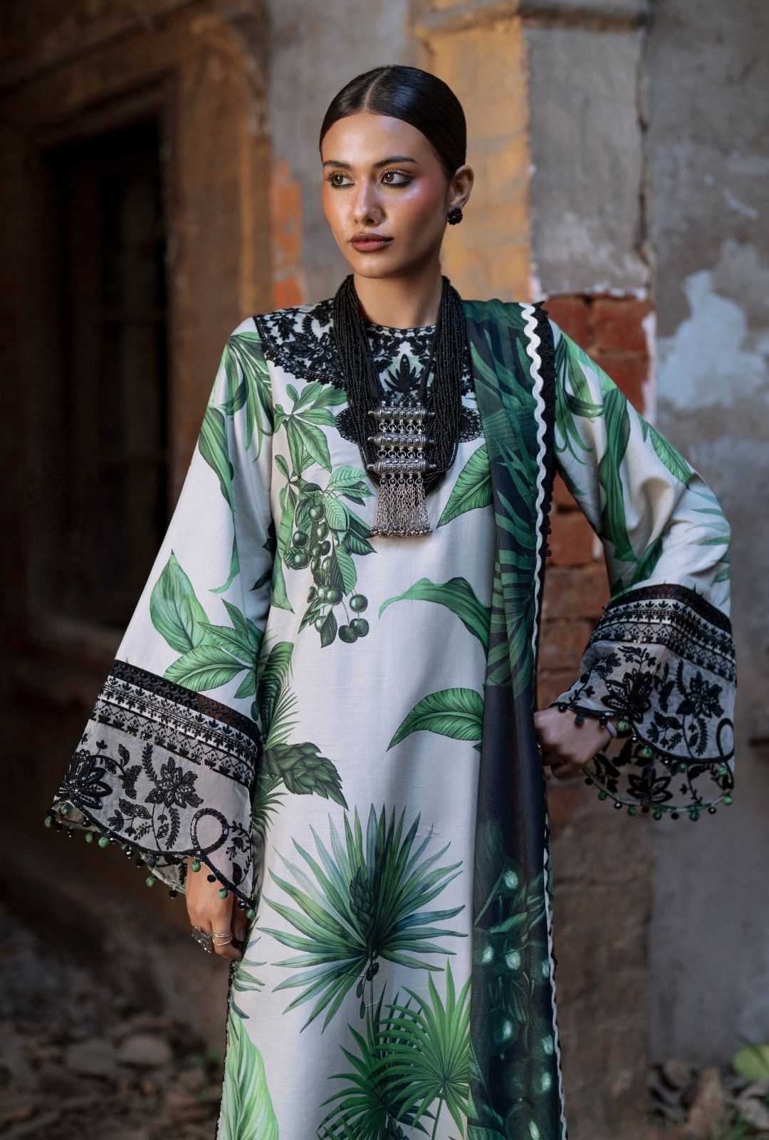 AJR Couture | Sard Sham | Gulbahar - Casual Dress - available at Maria Faisal in UK and USA.