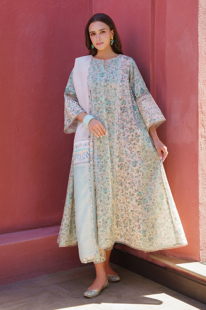 Baroque | Luxury Pret 24 | LAWN UF-577 - Designer Dress with Intricate embroidery and embellishments. Shop elegent wedding dress at Maria Faisal.