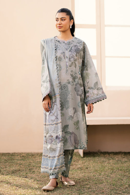 Baroque | Luxury Pret 24 | LAWN UF-605 - Designer Dress with Intricate embroidery and embellishments. Shop elegent wedding dress at Maria Faisal.
