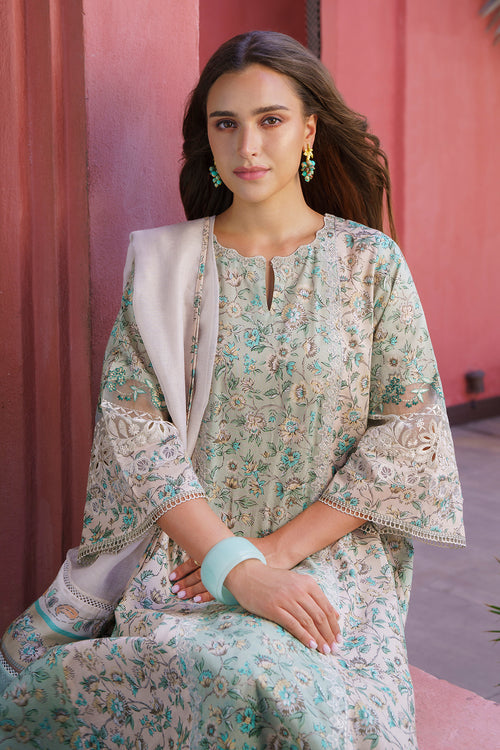 Baroque | Luxury Pret 24 | LAWN UF-577 - Designer Dress with Intricate embroidery and embellishments. Shop elegent wedding dress at Maria Faisal.