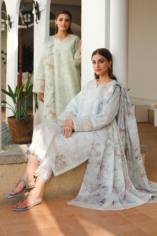 Baroque | Luxury Pret 24 | LAWN UF-659 - Designer Dress with Intricate embroidery and embellishments. Shop elegent wedding dress at Maria Faisal.