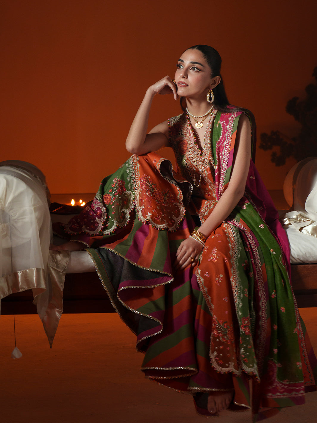 Bin Ilyas | Mashriq Luxury Lawn 26 | D-114-B - Luxury Dress - available at Maria Faisal in UK and USA.