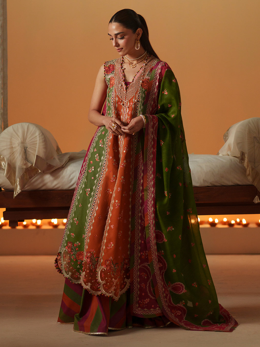 Bin Ilyas | Mashriq Luxury Lawn 26 | D-114-B - Luxury Dress - available at Maria Faisal in UK and USA.