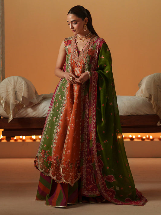 Bin Ilyas | Mashriq Luxury Lawn 26 | D-114-B - Luxury Dress - available at Maria Faisal in UK and USA.