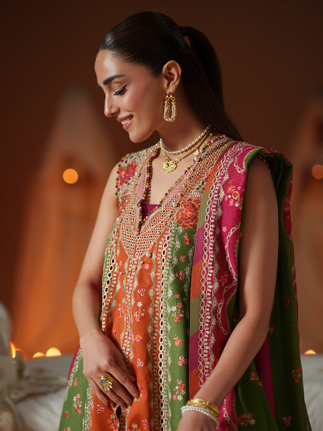 Bin Ilyas | Mashriq Luxury Lawn 26 | D-114-B - Luxury Dress - available at Maria Faisal in UK and USA.