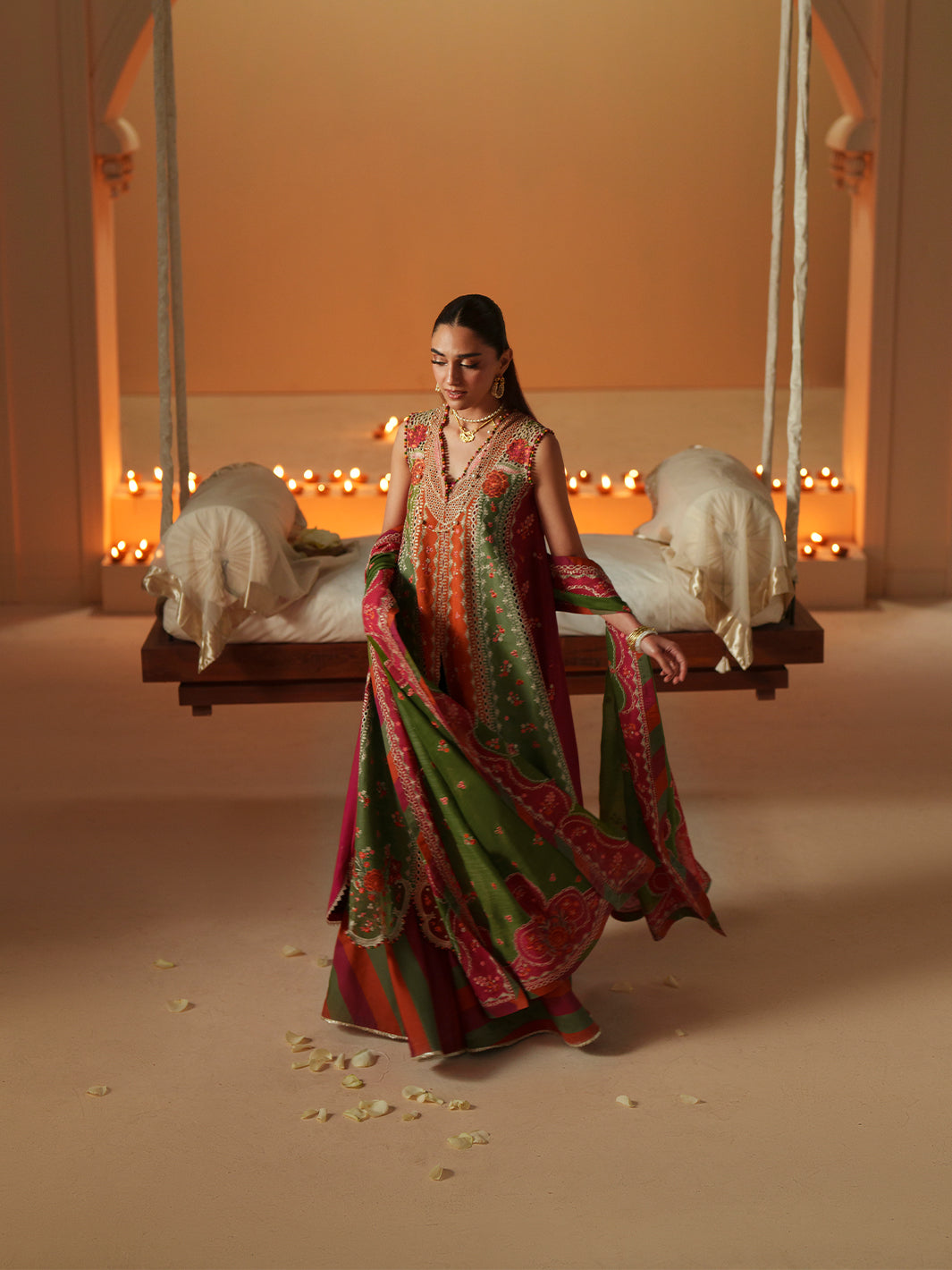Bin Ilyas | Mashriq Luxury Lawn 26 | D-114-B - Luxury Dress - available at Maria Faisal in UK and USA.