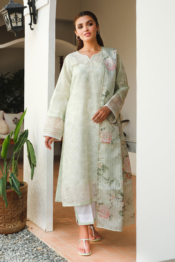 Baroque | Luxury Pret 24 | LAWN UF-659 - Designer Dress with Intricate embroidery and embellishments. Shop elegent wedding dress at Maria Faisal.