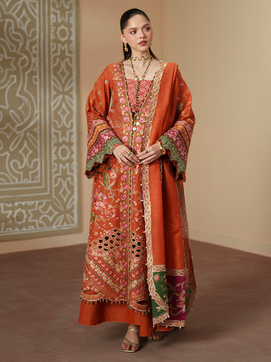 Bin Ilyas | Mashriq Luxury Lawn 26 | D-116-A - Luxury Dress - available at Maria Faisal in UK and USA.