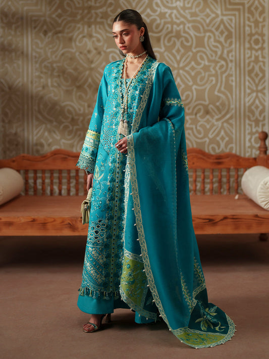 Bin Ilyas | Mashriq Luxury Lawn 26 | D-116-B - Luxury Dress - available at Maria Faisal in UK and USA.
